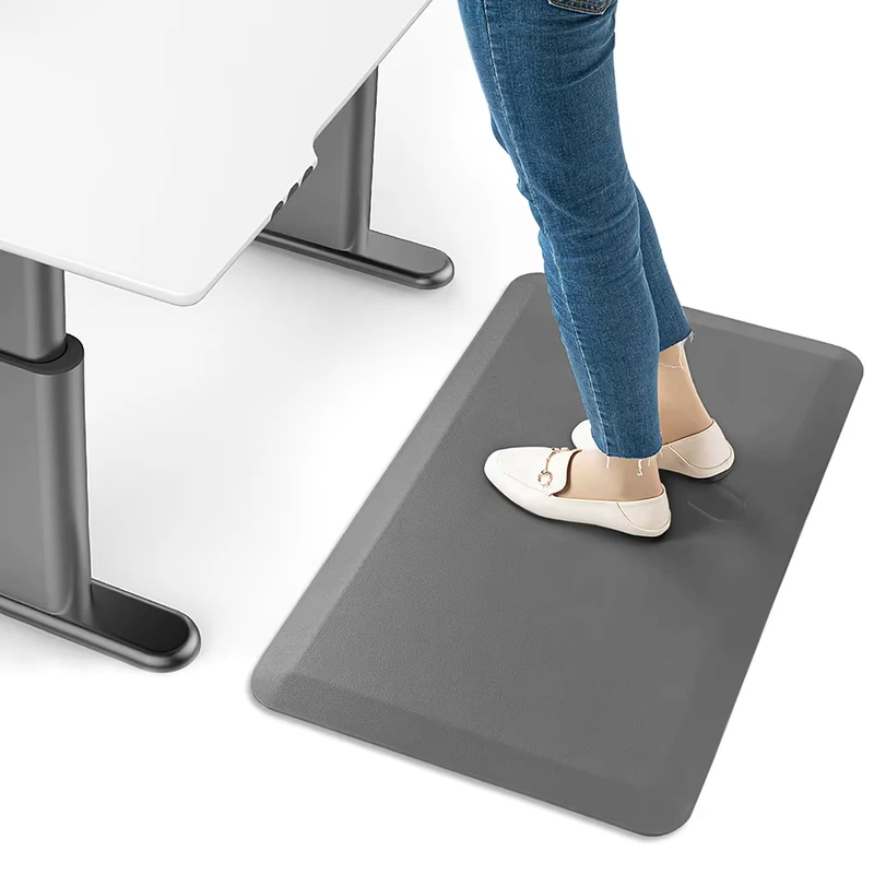 Thick Ergonomic Anti-Fatigue Mats for Kitchen Floors Cushioned Standing Office Desk Mats Waterproof Scratch Resistant Topside