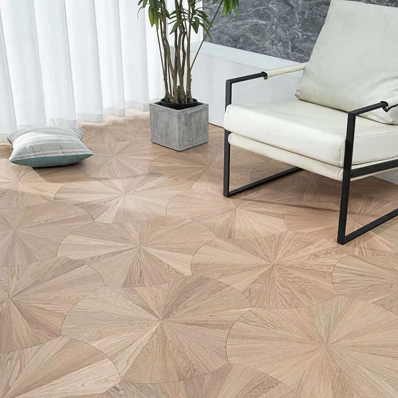 Three Layer Engineered Wood Flooring Natural Color Hardwood Floor Engineered Walnut Leaf Parquet Floors