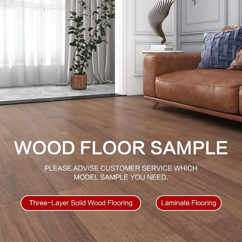 Three-layer Pine Solid Wood Engineered Wood Flooring Contemporary Design T&G Installation Samples