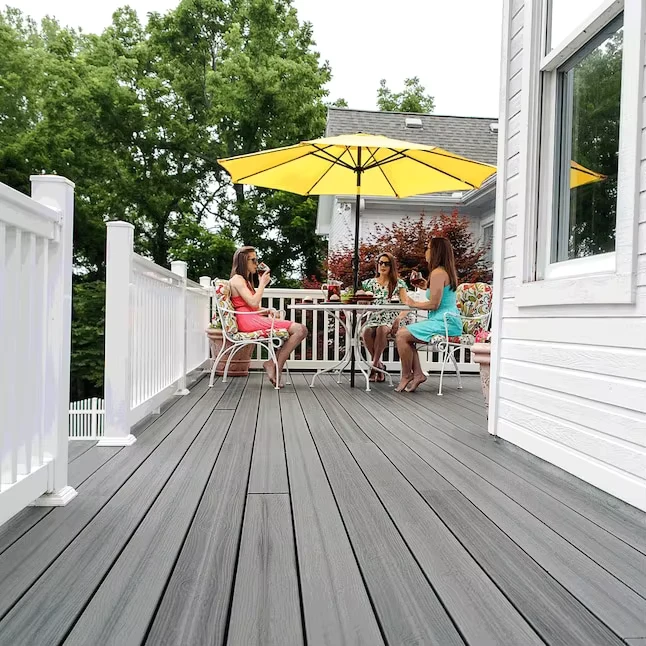 Timber Grain Wood Plastic Composite Flooring Hollow WPC Decking Tiles Boards
