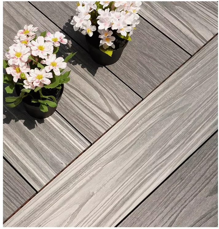 Traditional Style Grey Waterproof Wood Plastic Composite Deck Viga WPC Deck Flooring for Outdoor Use