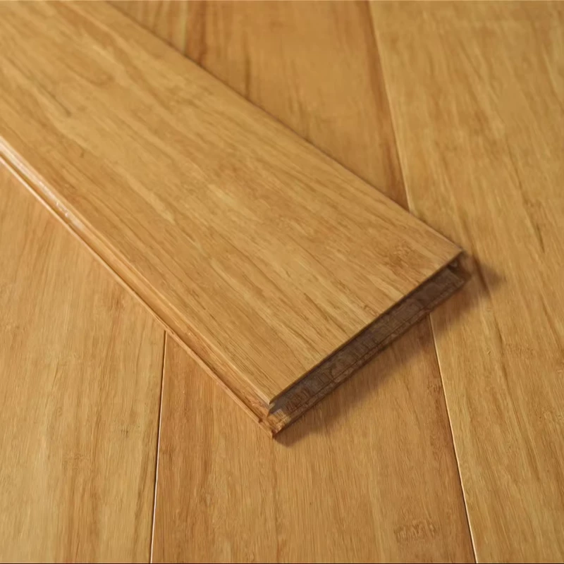 Traditional Style Strand Woven Bamboo Flooring Solid Natural Color Water Resistant with 5+ Year Warranty for Rooms