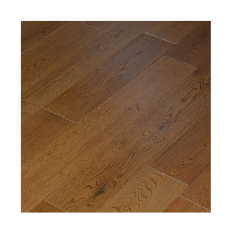 UV Lacquered Handscraped Oak Hardwood Solid Wood Flooring Modern Design Engineered Flooring
