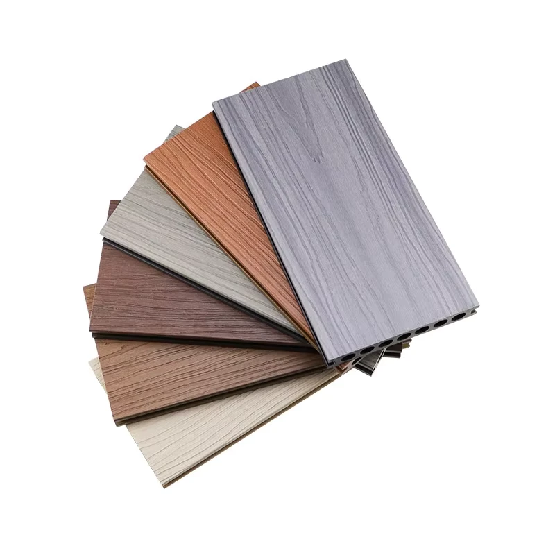 UV Stable Exterior Solid Waterproof Wooden High Strength CE Certified WPC Wood Plastic Composite Decking of Double Colors