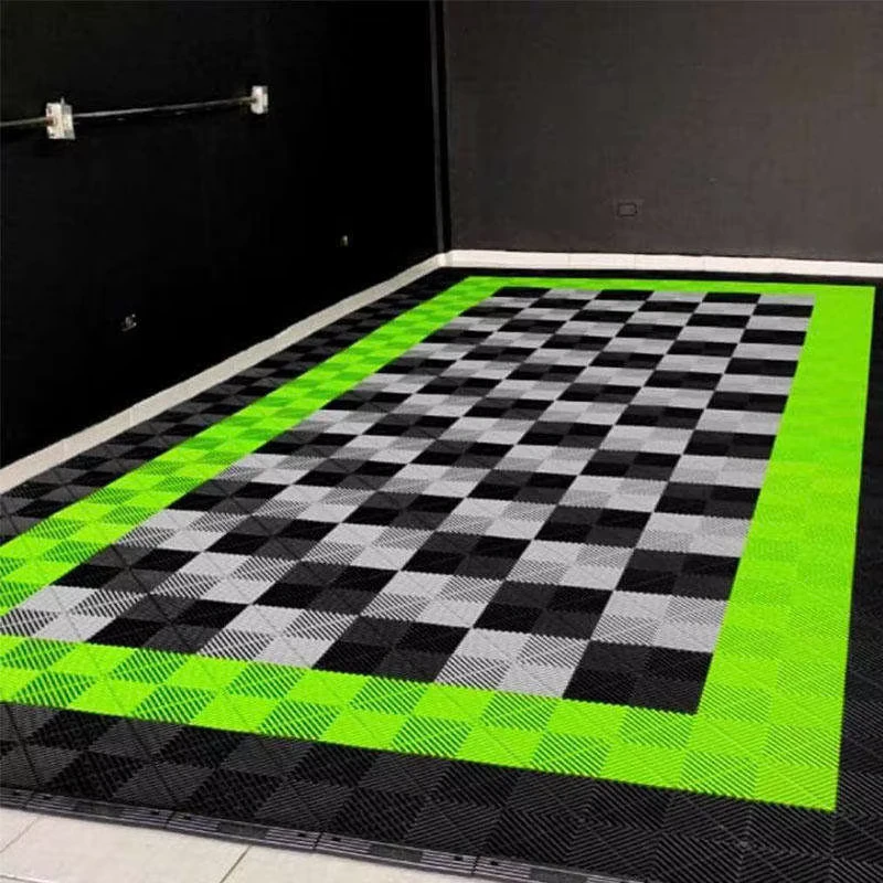 Vented Modular Interlocking Garage Floor Tiles Plastic Flooring Plastic Floor Mat for Car Detailing Shop Exhibition Hall