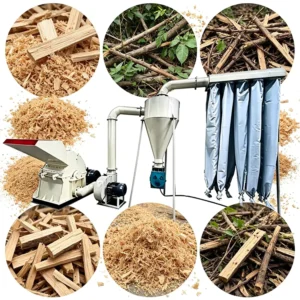Vertical Wood Crusher Multi Model with Replaceable Screens 600-3500 Kg/h