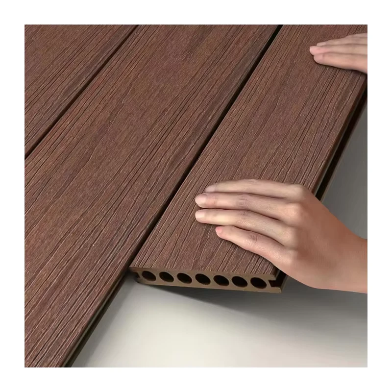 WPC 3D Embossed Waterproof Eco-Friendly Anti-Slip Woodgrain Planks Outdoor Decking for Garden & Home Use