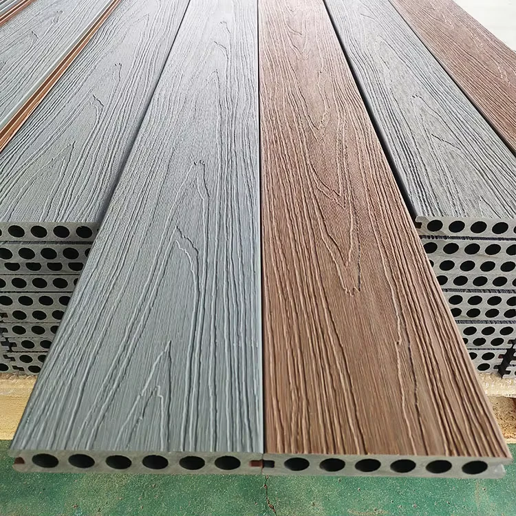 WPC Decking Hard Wearing Composite Waterproof Patio Co Extrusion WPC Outdoor Decking
