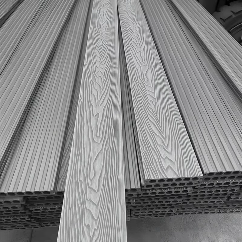WPC Decking Modern Anti Slip Square Composite Waterproof Moisture proof Outdoor Deck with 3D Wood Grain Groove