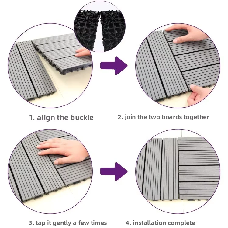 WPC Decking Tiles Outdoor Decking Flooring for Garden Park Use Anti Water Anti Slip for USA UK Market