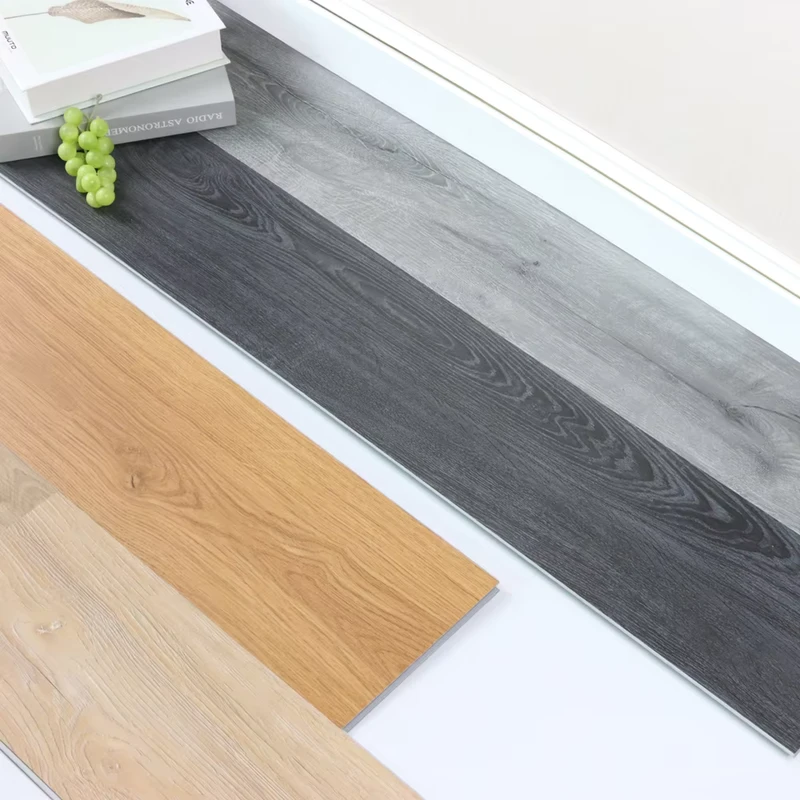 Walnut Teak SPC PVC Floor Stone Plastic 5mm 6mm Waterproof and Fireproof Interior UV Coating Vinyl Plank Flooring for Office