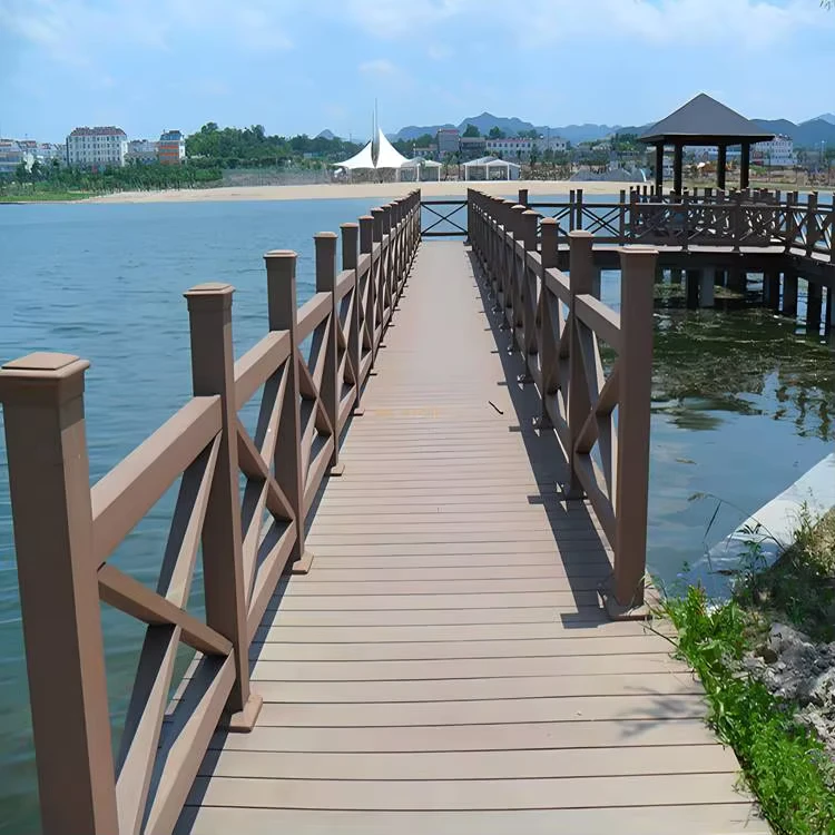 Water resistance Artificial Round Hollow Flooring Wood Plastic Wpc Composite Waterproof Co extruded Decking