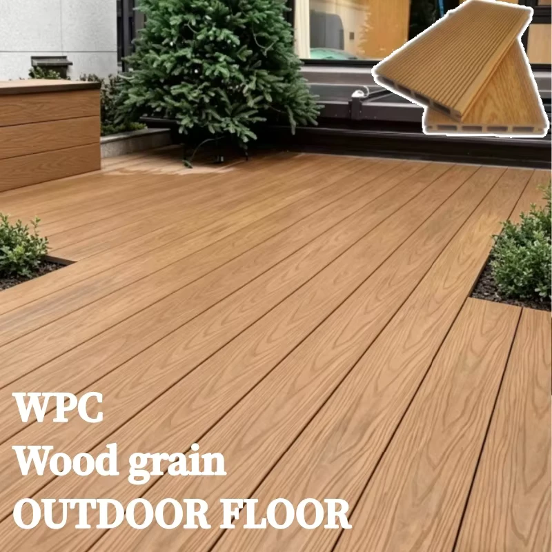 Waterproof Anti Slip WPC Decking Board Outdoor Composite Decking Anti UV Garden Patio Exterior WPC Wooden Outdooring Flooring
