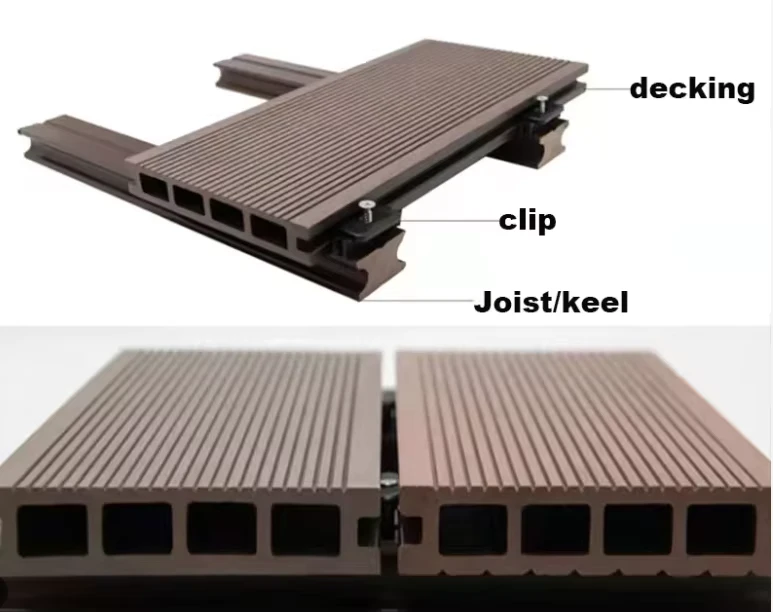 Waterproof Composite Flooring Material WPC Decking Board Outdoor Indoor