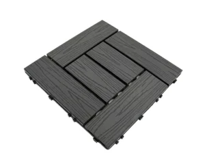 Waterproof Eco-Friendly Click WPC Wood Plastic Interlocking Deck Tiles DIY Walkway Swimming Pool Outdoor Basement Bathroom