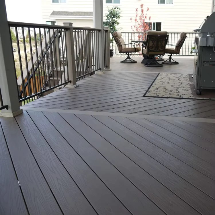 Waterproof Outdoor Exterior WPC Decking Wood Plastic WPC Composite Deck Tiles Engineered Flooring