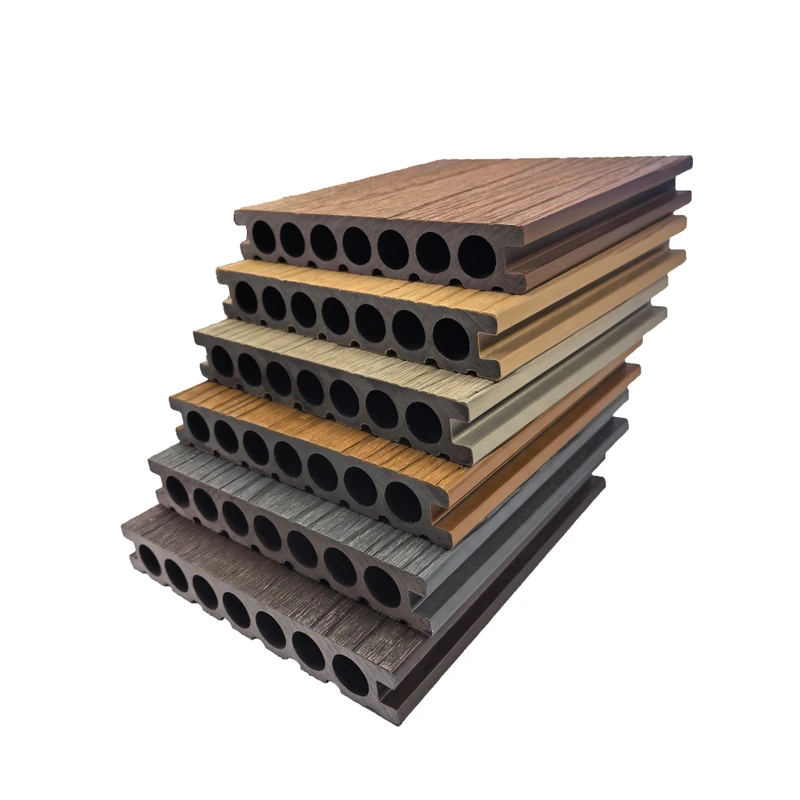 Waterproof Outdoor WPC Deck Board Flooring Wood Plastic WPC Wood Grain Composite Co extrusion Decking for Outdoor
