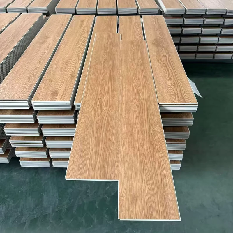 Waterproof Wear Resistant Wood Grain Bamboo Oak SPC Engineered Flooring for Supermarket Staircase Use