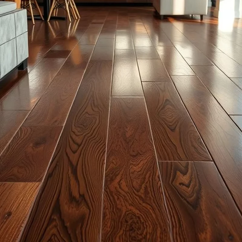 Weather Resistant Non Slip Large Area Uniformity Sustainabel Wood Flooring Red Oak Solid in Bedroom