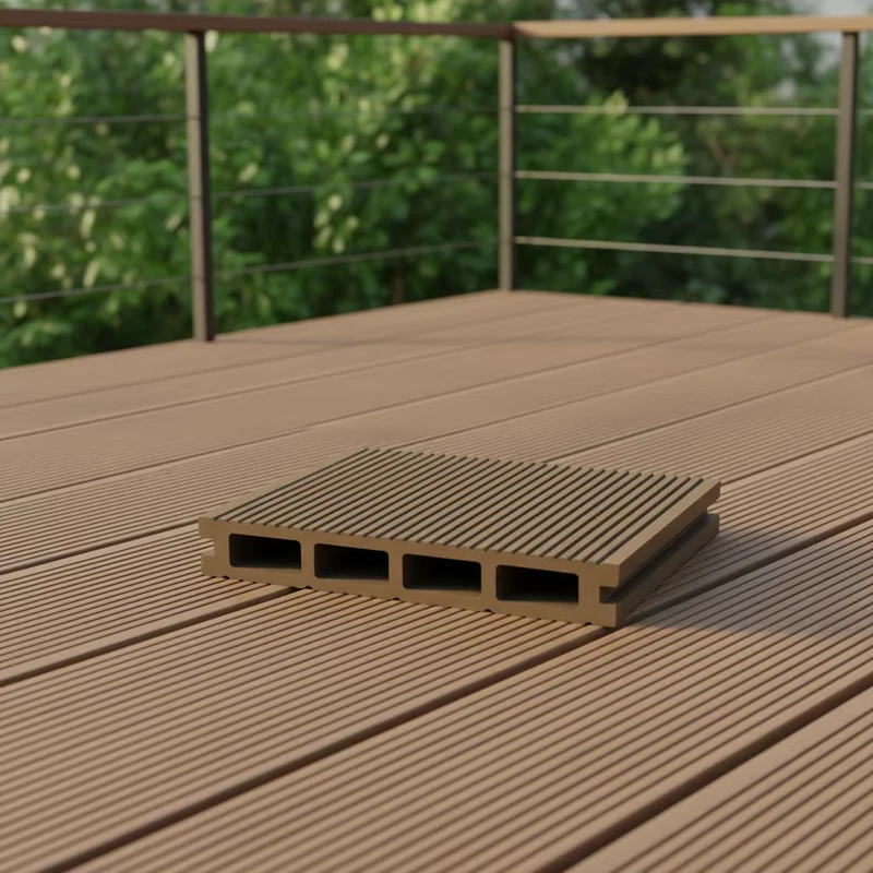 Weather Resistant WPC Decking with 3D Wood Grain Eco-Friendly Features Click Installation for Outdoor Use in Garden & Park