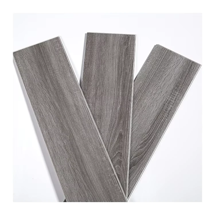 Wood Grain Interlocking SPC Flooring 4mm Plastic Floor Tiles