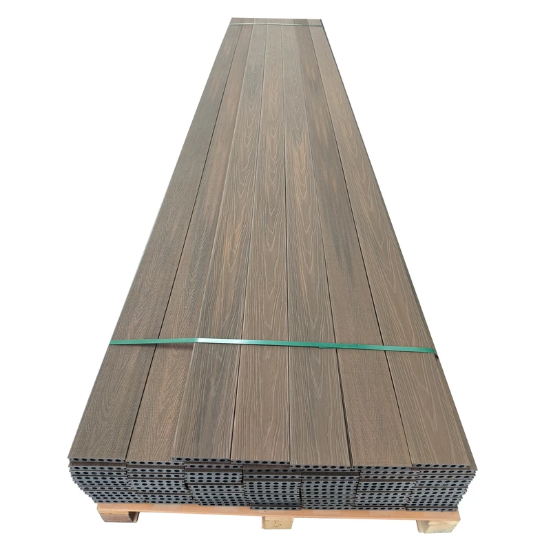 Wood Plastic Composite Decking Co extrusion WPC Flooring Waterproof Brushed Antique Silver Grey Teak