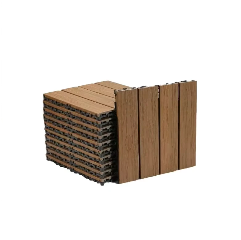 Wood Plastic Decking Factory Direct Anti Corrosion Waterproof Non Slip Outdoor Garden Balcony Splicing Thickening Square Modern