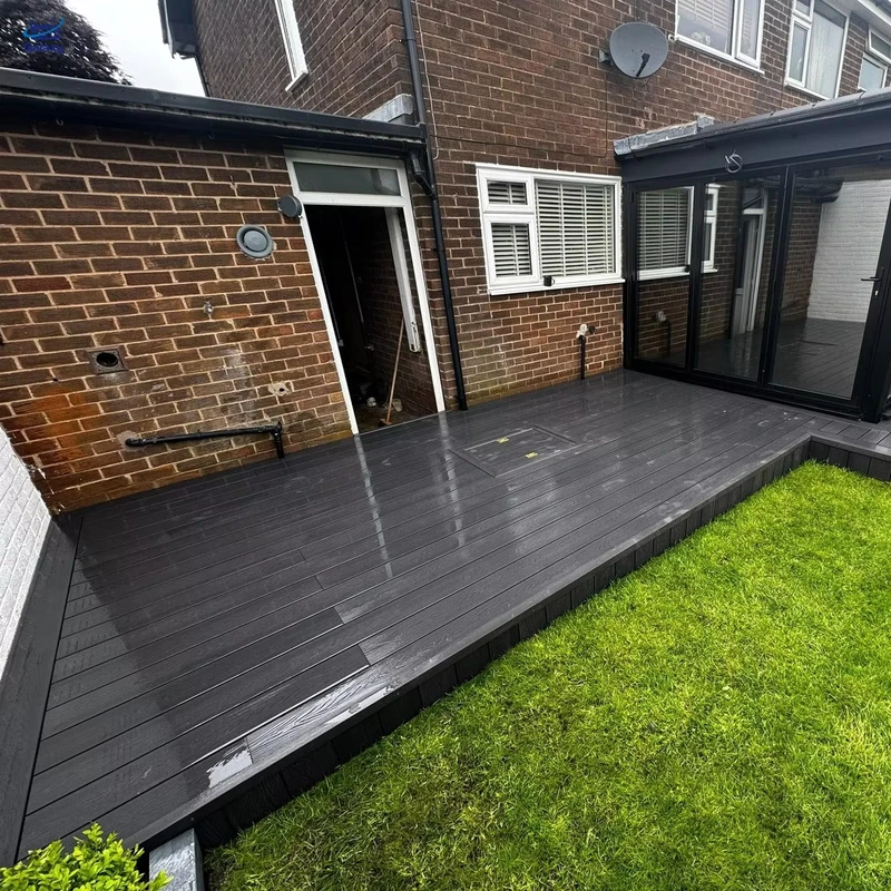 Wood Plastic Roof Deck Waterproofing Composite Wood Decking Outdoor WPC Flooring